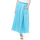 Turquoise linen skirt in boho style, Skirts, Tomsk,  Фото №1