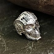 Украшения handmade. Livemaster - original item Ring skull in stones. Handmade.