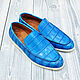 Men's loafers made of genuine crocodile leather, premium model!, Loafers, St. Petersburg,  Фото №1