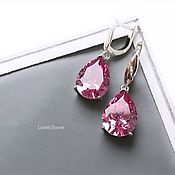 Украшения handmade. Livemaster - original item Sparkle Topaz pink dressy earrings. Handmade.