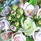Mini bouquet in pastel colors. Flowers from polymer clay. Composition. Olga-art-flower. My Livemaster. Фото №4