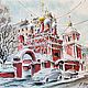 Графика маркерами Храмы и улицы Москвы, Картины, Москва,  Фото №1
