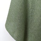 Домотканый палантин "Летняя зелень" меринос, шелк, нейлон