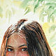 Картина акварелью Девушка под солнцем. Заказ подобного портрета. Картины. Роза Савинова (RozaSavinova). Интернет-магазин Ярмарка Мастеров.  Фото №2