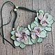Necklace leather Apple blossoms, Necklace, Vidnoye,  Фото №1