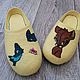 Slippers-flip-flops made of felt 'Bambi' without a back, Slippers, Liski,  Фото №1