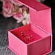 Small crimson pusset earrings (carnations). Stud earrings. ToutBerry. My Livemaster. Фото №5