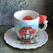 Посуда handmade. Livemaster - original item Mug and saucer 