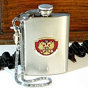 Сувениры и подарки handmade. Livemaster - original item 119 ml flask with symbols of Russia 