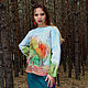 Order Sweatshirt felted Summer in the woods. silk wool. Livemaster. . Sweaters Фото №3