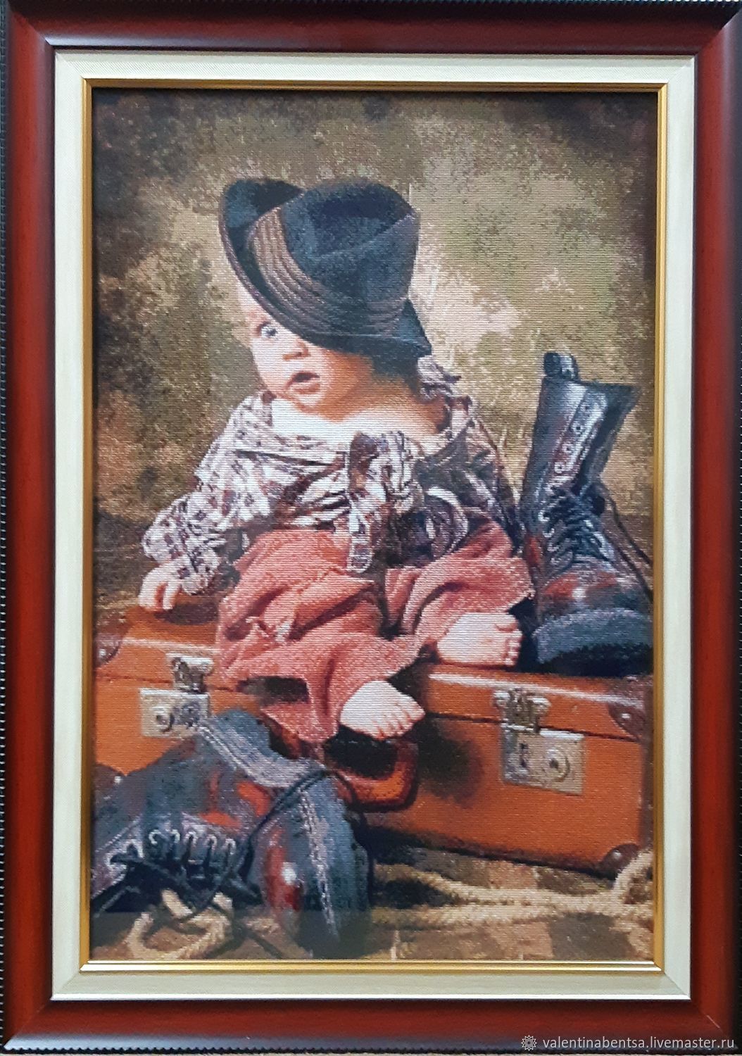Картина по номерам дети в чемодане