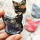 Brooch 'Gentle cute cat blue pink Sailor Moon'. Brooches. greenfox-23. My Livemaster. Фото №5