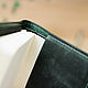 A6 'Dawn' leather notebook'. emerald. Notebooks. WoobbyArt. My Livemaster. Фото №4