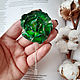 Brooch needle Green flower made of polymer clay. Brooches. AnnaMalnaya. My Livemaster. Фото №6