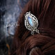 Hairpin with moonstone 'Moon Flower' 2, Hairpin, St. Petersburg,  Фото №1