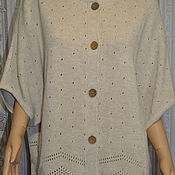 Одежда handmade. Livemaster - original item Knitted jacket-linen. Handmade.