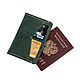 Order Leather cover passport or driver license manual suture. Ptaho. Livemaster. . Passport cover Фото №3