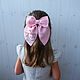 Bow Hairpin Pink Linen - Embroidery Flowers. Hairpins. annetka-ann (annetka-ann). Online shopping on My Livemaster.  Фото №2
