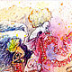 Картина с ангелом, акварель "Мимолетное видение", Картины, Астрахань,  Фото №1