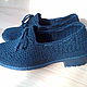 Shoes loafers womens knitted ( cotton ), Shoes, Vyazniki,  Фото №1