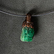Украшения handmade. Livemaster - original item Copper pendant with wild beryl.. Handmade.