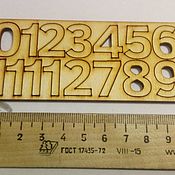 Материалы для творчества handmade. Livemaster - original item Arabic numbers 20 mm wood (set). Handmade.