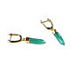 Green Onyx Earrings, Bullet Earrings green onyx Earrings. Earrings. Irina Moro. Online shopping on My Livemaster.  Фото №2