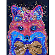 Картины и панно handmade. Livemaster - original item Painting with a Fox 