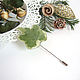 Brooch Needle Ivy Leaf Real Leaf Resin Jewelry Boho Brooch. Stick pin. WonderLand. My Livemaster. Фото №4