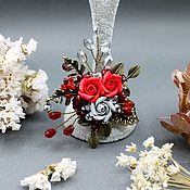 Украшения handmade. Livemaster - original item Brooch with flowers, brooch with roses, brooch as a gift. Handmade.