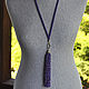 Order BlackBerry jam - purple with pendant with brush. Altania, beaded jewelry. Livemaster. . Necklace Фото №3