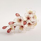 Украшения handmade. Livemaster - original item Hairpin: hairpin large bouquet of sakura handmade. Handmade.