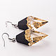 Earrings 'Gold' crystal, Earrings, Kostroma,  Фото №1