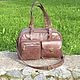 Women's leather bag for all occasions cognac color, Classic Bag, Izhevsk,  Фото №1