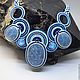 Soutache necklace 'icicle'. Jewelry Sets. Soutazhe tale. My Livemaster. Фото №4