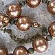 Ожерелье "Крупный жемчуг" 25 мм -цвет жемчуга - бронза. Колье. Римляна - дыхание природы. (Rimliana). Ярмарка Мастеров.  Фото №4
