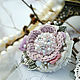 Boho brooch with pearls Flowers of Paris. Brooches. f.sezon. Online shopping on My Livemaster.  Фото №2