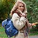 Backpack leather female blue Ultramarine Mod P12-171. Backpacks. Natalia Kalinovskaya. Online shopping on My Livemaster.  Фото №2