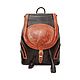  Women's Brown Leather Backpack Nia Mod. R. 50-622-1. Backpacks. Natalia Kalinovskaya. Online shopping on My Livemaster.  Фото №2