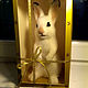 Run-around Bunny / wool Bunny / hare interior toy. Felted Toy. Woolen Zoo. My Livemaster. Фото №6