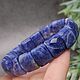 Bracelet natural stone sodalite with cut, Bead bracelet, Moscow,  Фото №1