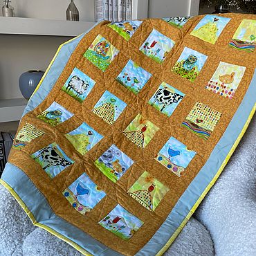 Купить детские лоскутные одеяла и покрывала ручной работы в интернет-магазине Paramburu