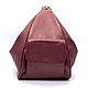 Кожаный трансформер сумка - рюкзак "Монро" (бордо). Сумка через плечо. ЭклектикАрт. Ярмарка Мастеров.  Фото №4