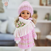 Clothes for Blythe dolls. Beanie and scarf Peach tenderness