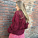 Burgundy sweater with leaves. Sweaters. SHAPAR - knitting clothes. Online shopping on My Livemaster.  Фото №2