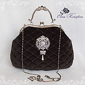 Сумки и аксессуары handmade. Livemaster - original item Vintage velvet Queen Silver handbag. Handmade.