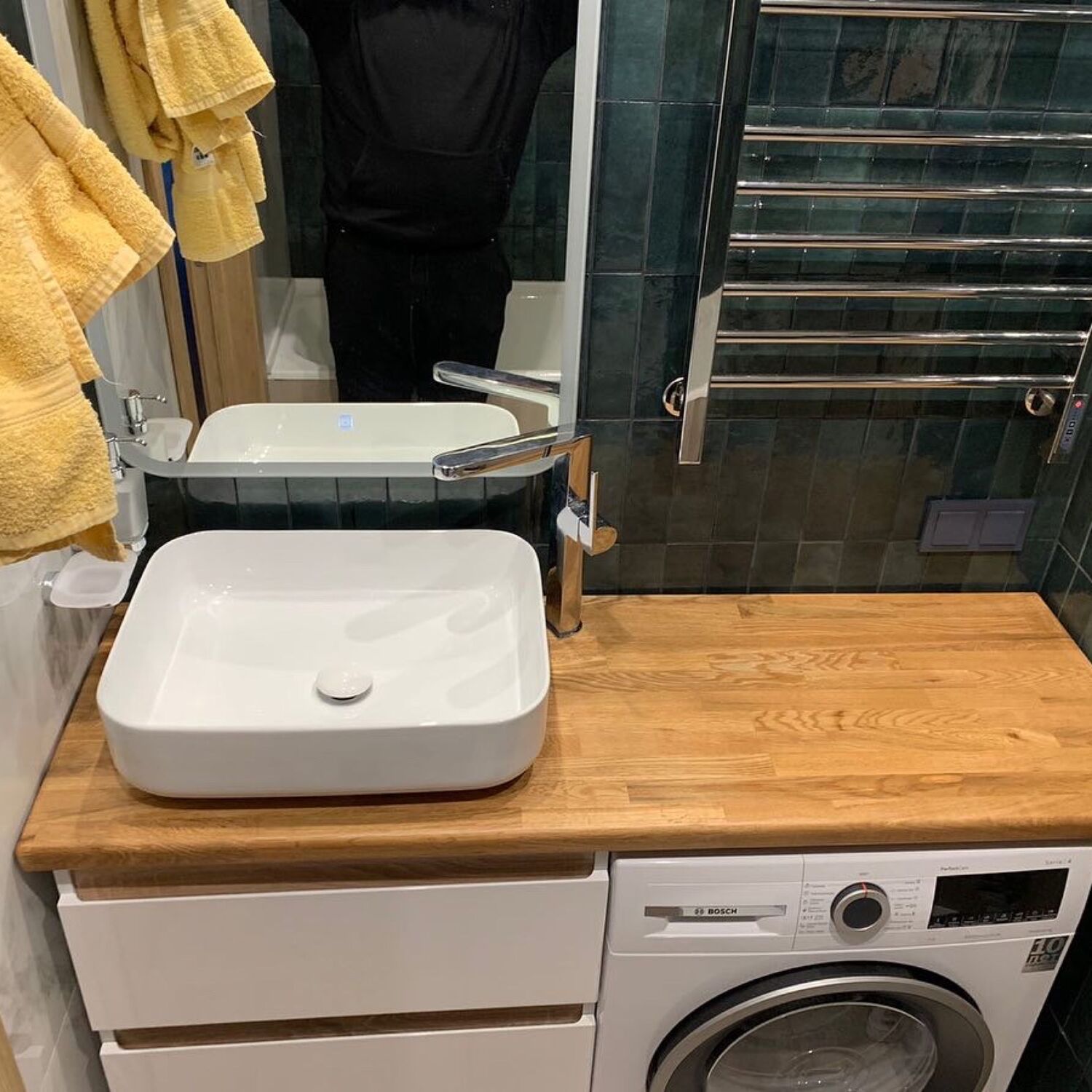 Столешница для ванной комнаты под раковину и стиральную своими руками