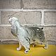 Russian spaniel-gray author's statuette. Figurines. Creative workshop Cheerful porcelain. My Livemaster. Фото №5