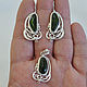 Classic earrings with chrome diopside Lace Spring. Earrings. LAVKA SAMOTSVETOV. My Livemaster. Фото №5