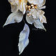 Brooch-pin: Peari rose. Brooches. Silk flowers of Olga Dovgal (Odovgal). My Livemaster. Фото №6